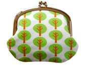 Coin purse in modern green forest