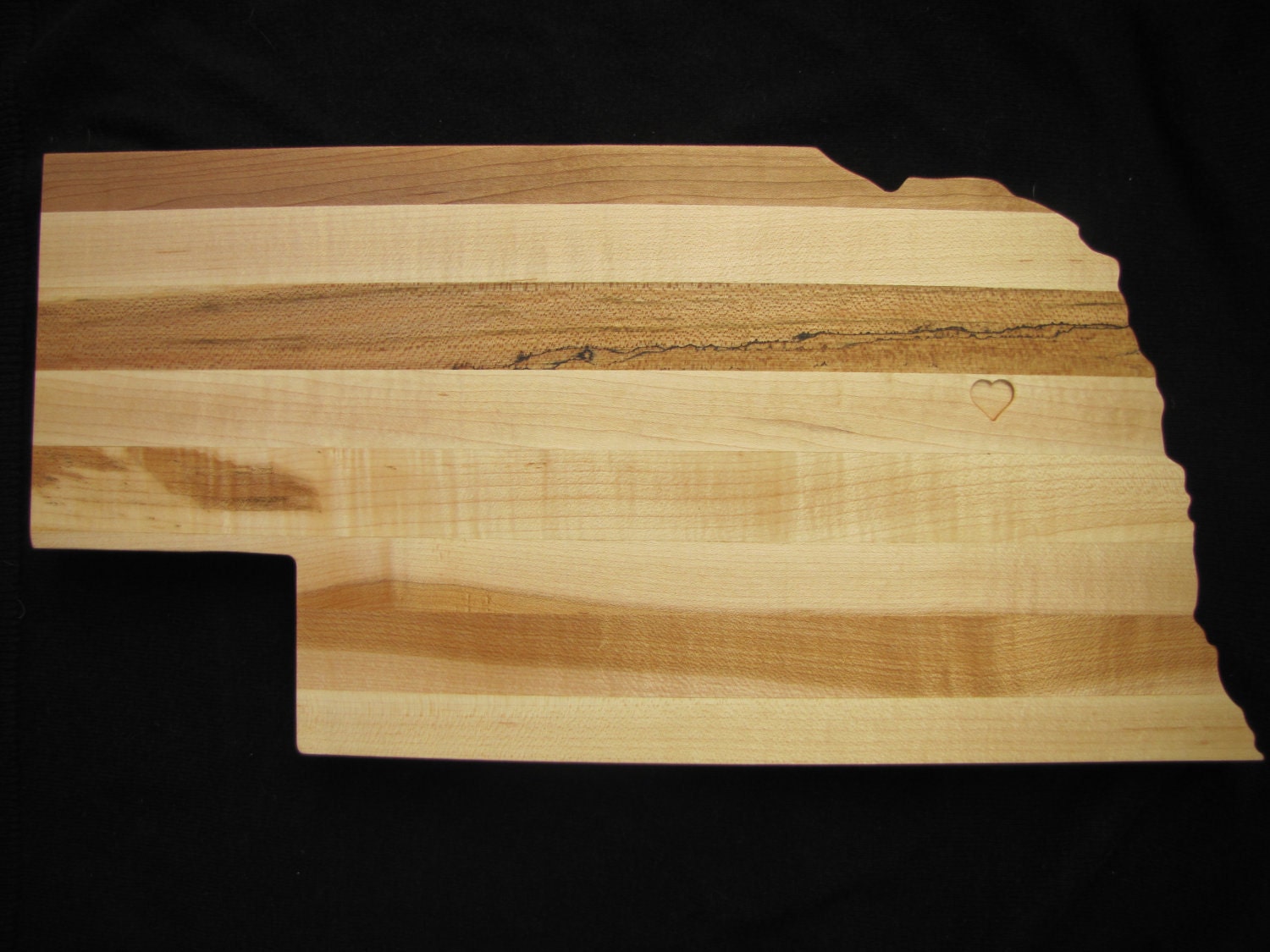 Woodbob.com Personalized and Engraved Nebraska State Shaped Cutting Boards