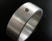 Hand Forged Blue diamond Recycled Palladium Sterling Ring Size 9.5 Ready to Ship