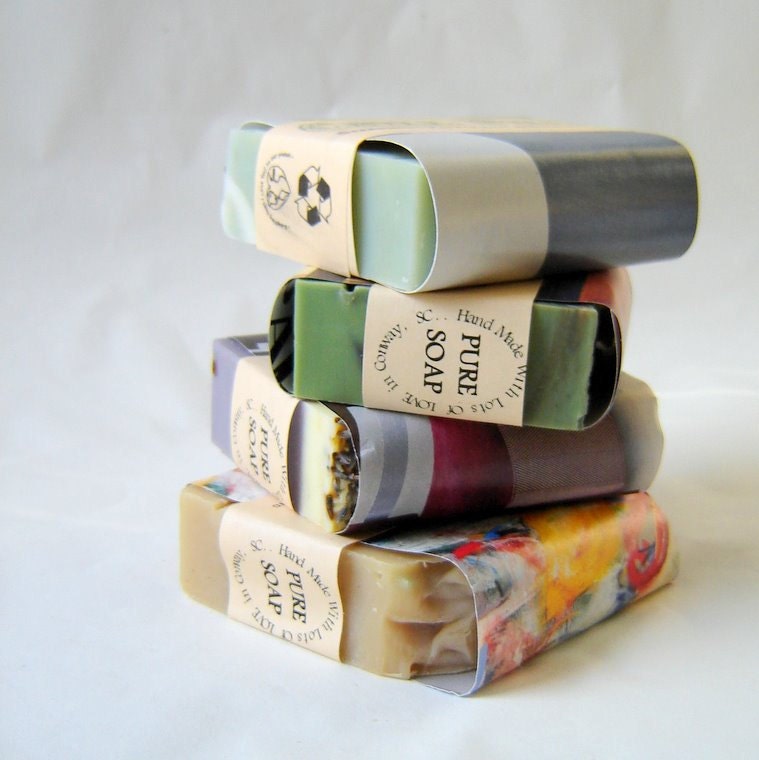 Patchouli Soap Collection- 4 full size Artisan bars vegan patchouly- Indian Patchouli Essential Oil -Limited Availability