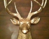 Gold Faux Deer Head Mount