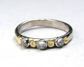 topaz ring silver ring and gold ring  - Recycled silver sterling  ring made to order Similar diamond stone