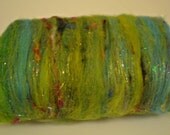 water nymphs art batt for felting or spinning 42g