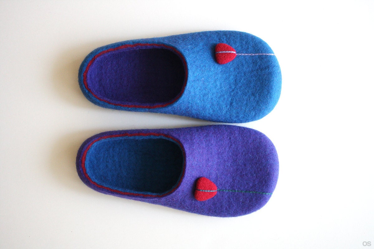 Right or Left / Wool felted slipper
