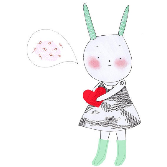 Heart Illustration - Love is Easy -