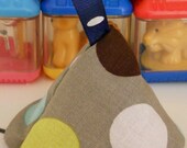 Pee Pee Tee Pee's - Gray with Color Dots Set of 2