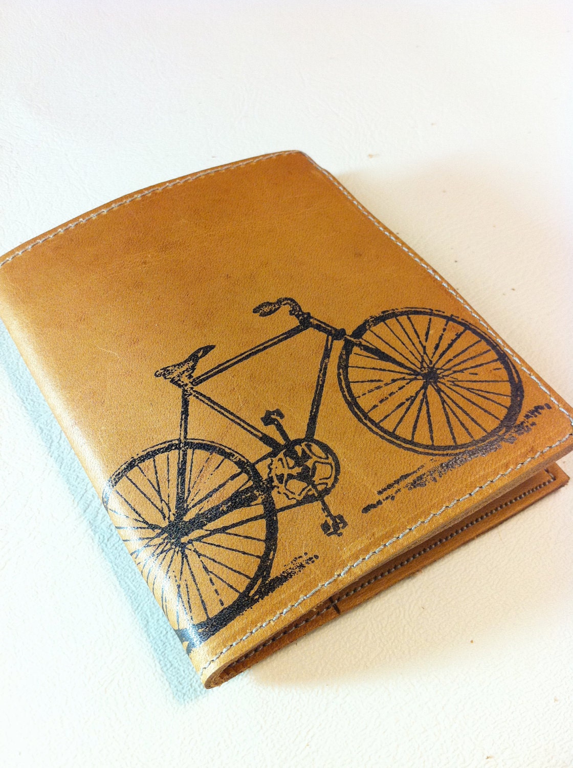 leather billfold wallet men with card slots custom for you bike