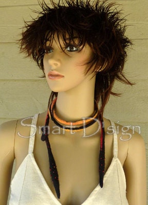 Necklace "Sunset" - OOAK - Felt Jewellery - Christmas is coming