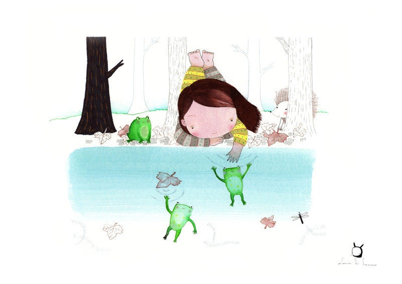 The girl and the frog - Print