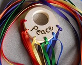 Natural Wooden Toy Rainbow Ribbon Runner