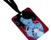 Art Bookmark - Handmade Bookmark - Fantasy Art Bookmark - Vector Art - Anatomical Heart - Blue Heart Girl