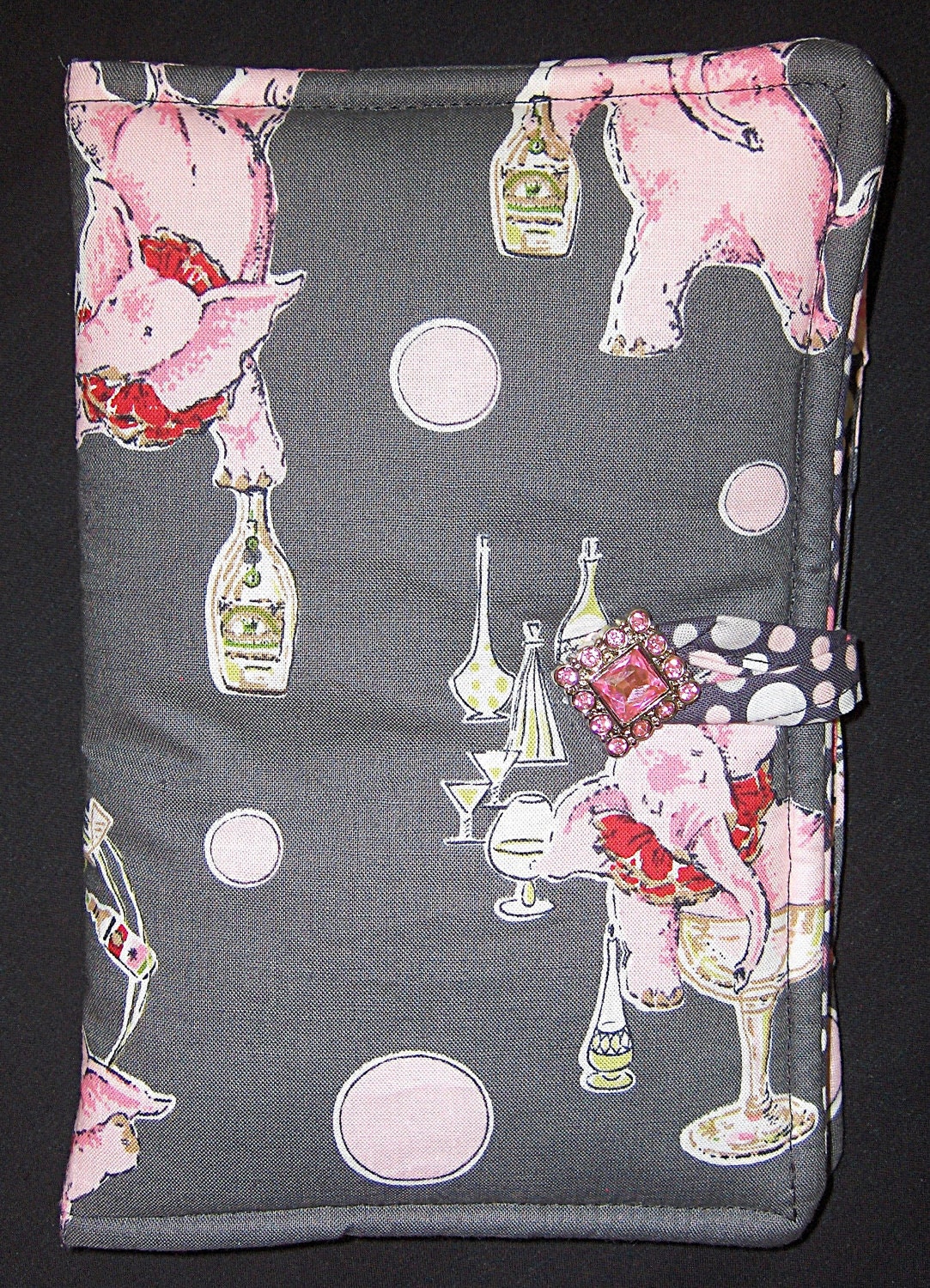 Pink Elephants Nook Color/Nook Tablet E-reader Case (Ready to Ship)