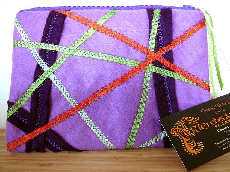 Purple in Stitches Clutch - Crafty Fundraiser Item