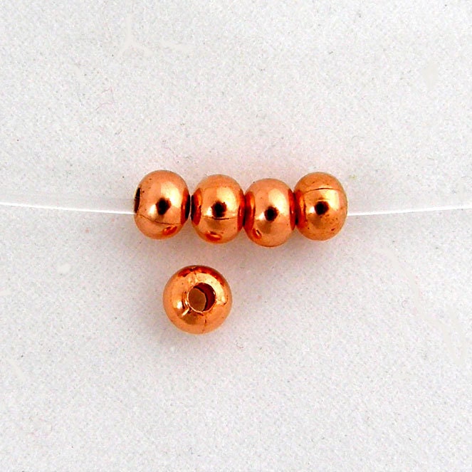 100 - 5mm Rondelle Bead Bright COPPER