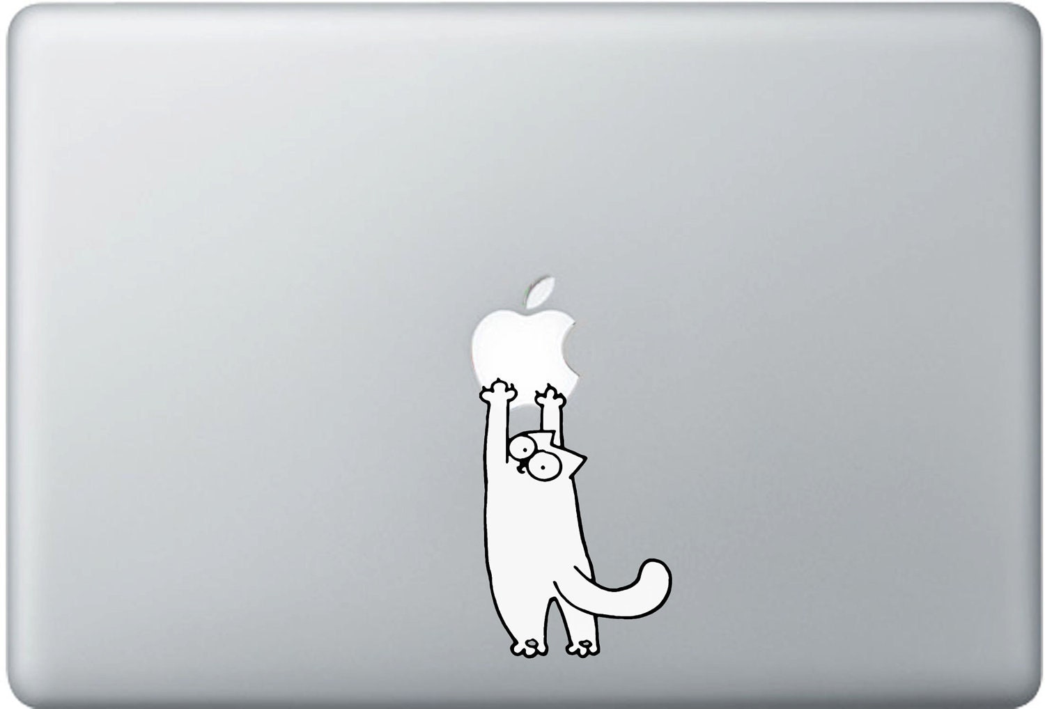Apple Cat  decal sticker for Macbook  C (11, 13, 15, 17)