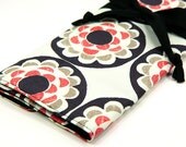 Large Knitting Needle Case Organizer - Round the Block - 30 black pockets for circular, straight, dpn, or paint brushes