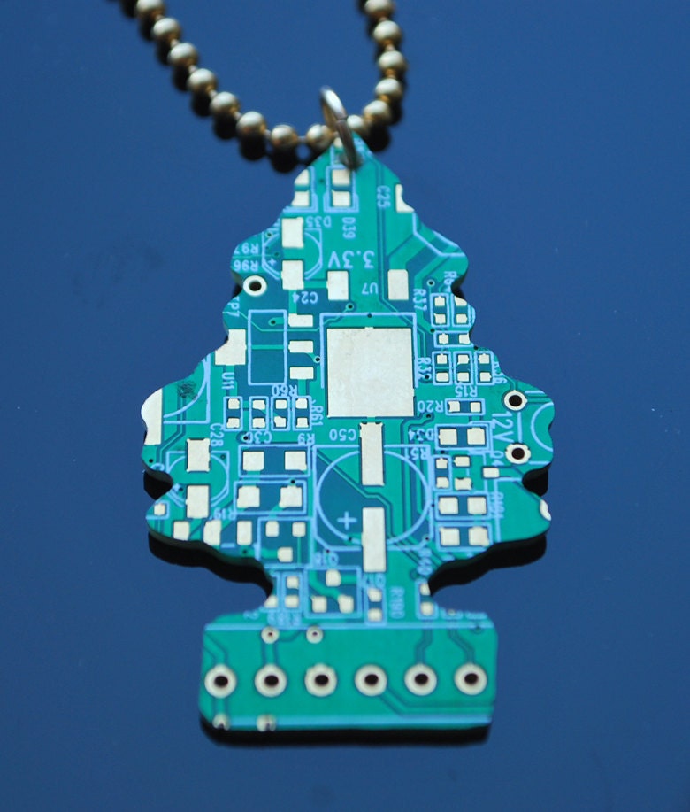 Christmas Tree  from recycled computers chips