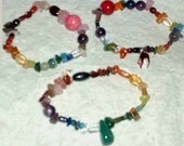 CUSTOM Rainbow Bridge Memorial Pet Bracelet All Genuine Gemstones Made To Order