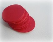 50 Red Circle Die Cuts 1 Inch