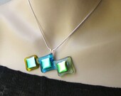 Original Fused Glass  Dichroic Necklace