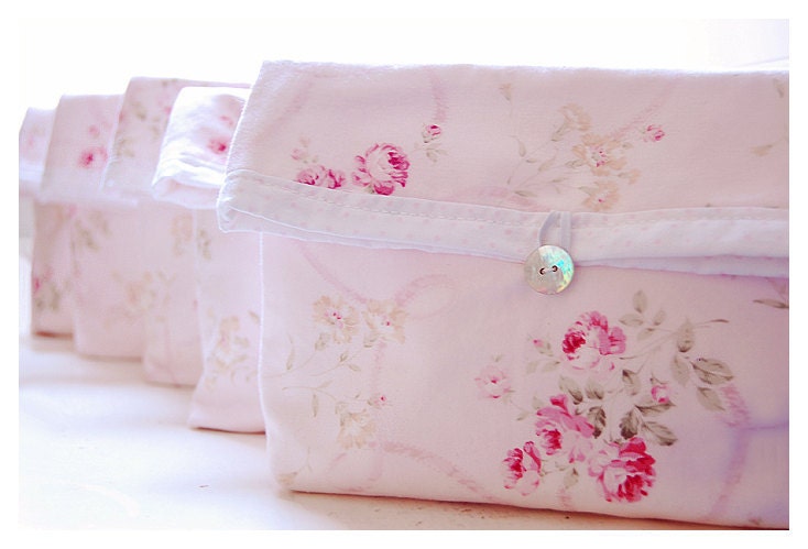 Shabby Chic bags and purses: Bridesmaid Clutch Set 5 Wedding Party Design Your Own Red Blue Black Custom Pouch Make Up tagt team