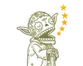 Old Yoda Calavera Limited Edition Gocco Serigraph