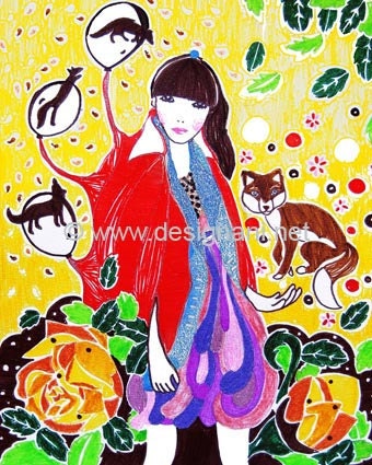50% SALE - 8x10 Sussana Lau-Style Bubble print