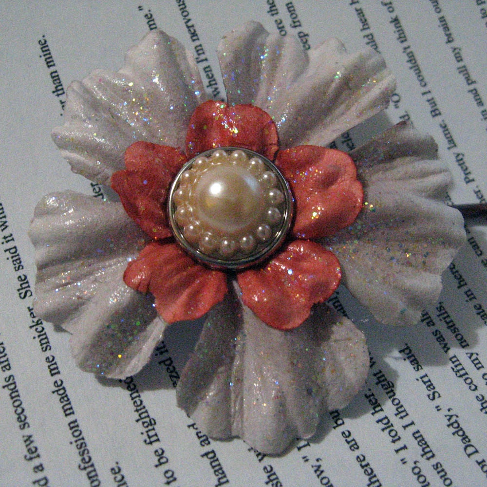 Lomasi Paper Flower Bobby Pins - Set of Two