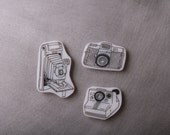 Vintage camera magnet set. - jodiburton Vintage camera magnet set. - jodiburton