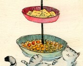 Original ACEO Painting -- Party treats