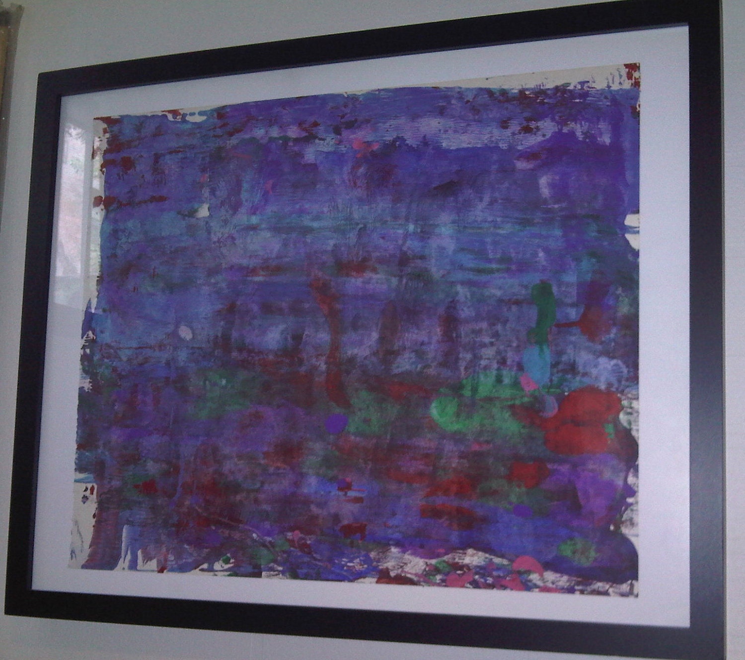 Abstract Original Painting with Frame