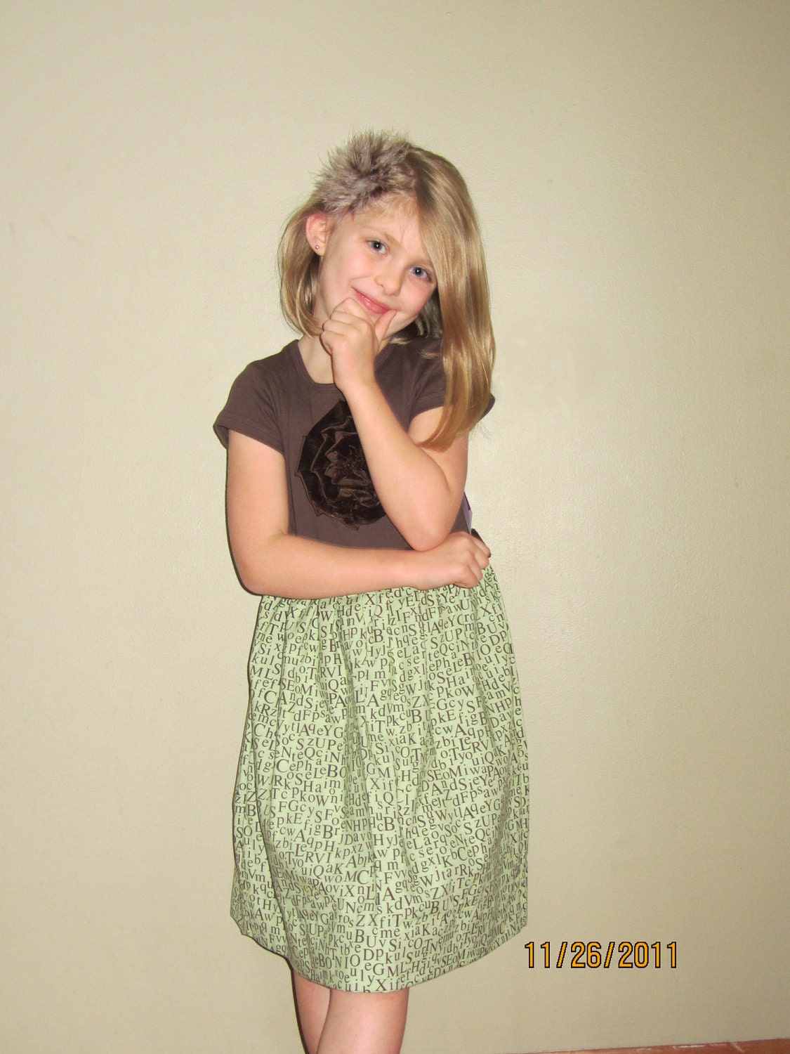 FROCKS with SOCKS 2T thru 8 Sage Wordsearch TShirt Dress