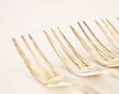 Vintage set of six decorated dessert forks