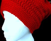 Snowboarding Slouch Beanie- Red