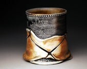 Tumbler (Fall2011), textured & woodfired