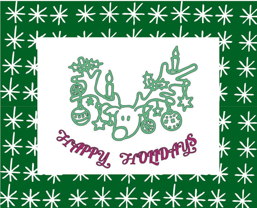 Reindeer Happy Holidays Card