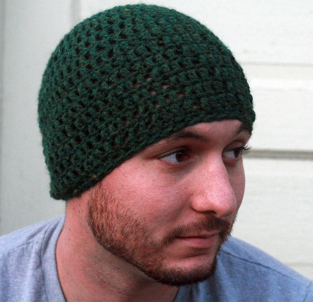 Forest Green Mens Beanie