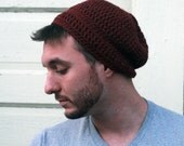 Maroon slouch Wool Blend Beanie