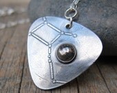 Constellation Pegasus Necklace ... Fine Silver Bezel Star Pendant