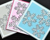 snowflake blank holiday note cards