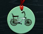 green banana bicycle ornament