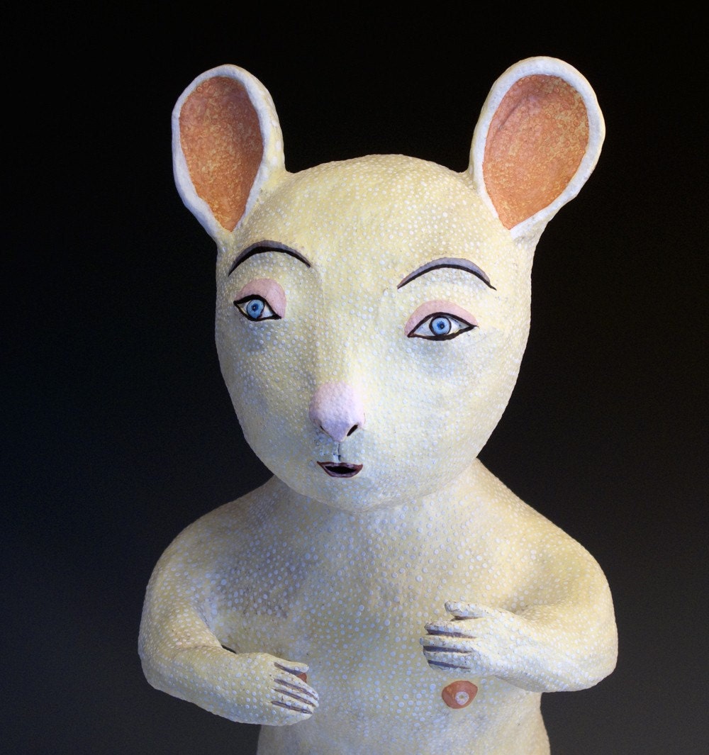A Sculpture - Yellow Squirrel - Jenny Mendes