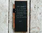Chalkboard Tablet: Reclaimed wood and leather.