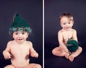 Dark Green Gnome Hat with colorful boarder Custom and Handmade for You