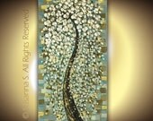 Fine Art PRINT - Modern Floral Tree Huge Abstract White Snow Fountain Cherry Blossom 48x24