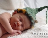 Sage Green Gnome Hat with colorful boarder Custom and Handmade for You