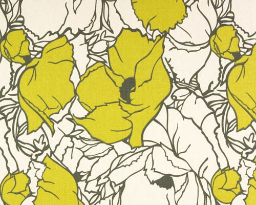Home Dec Fabric Yardage - Cottage by Premier Prints - Yellow Green and Natural - 1 Yard