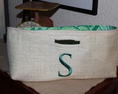 Not Your Usual Wine Bottle Bag made with Lilly Pulitzer Fabric and Burlap