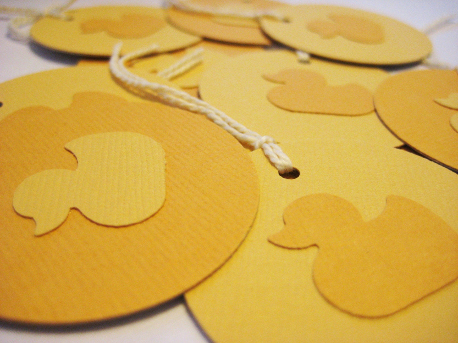 Yellow rubber ducky gift tags set of 10