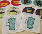 Coffee mug stickers 10 count